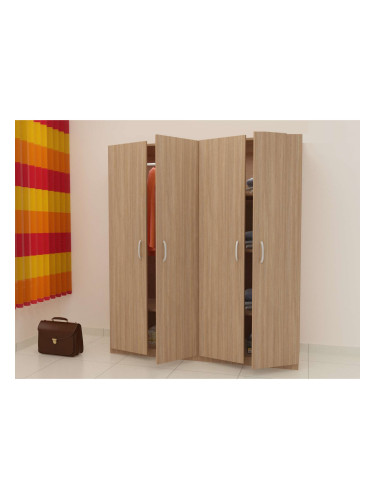 Четирикрилен гардероб G 17-dst, дъб амбер