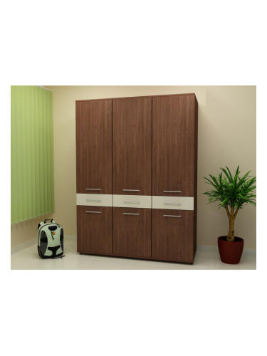Трикрилен гардероб Kiara-dst, венге