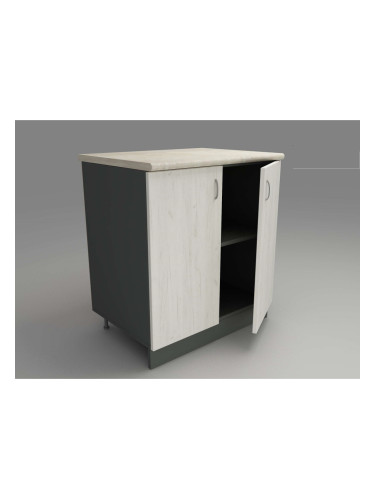 Кухненски модул MK-46 dst, 900/800/600-480, антрацид и бял дъб