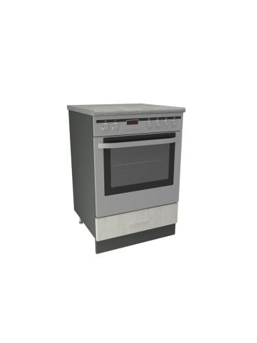 Кухненски модул MK-49 dst, 900/600/600-570, антрацид и бял дъб