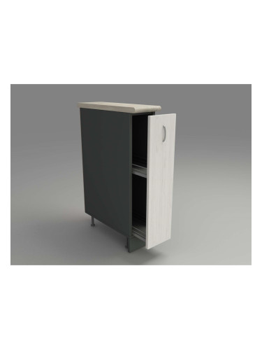 Кухненски модул MK-59 dst, 900/150/600-480, антрацид и бял дъб