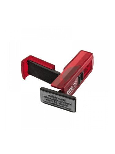 Colop Печат Pocket Stamp Plus 20, джобен, 14 x 38 mm, рубиненочервен
