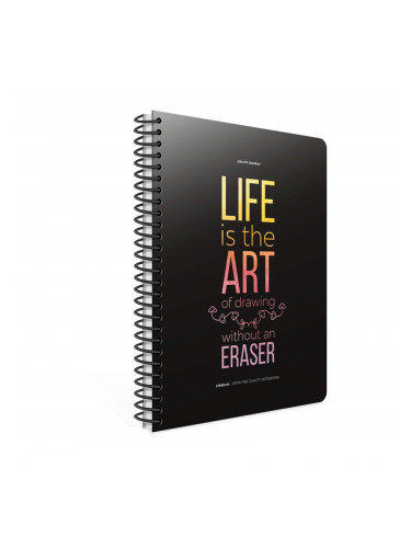 Gipta Life-book Тетрадка 17 x 24 cm, бяла, широки редове, картонена корица, 100 листа