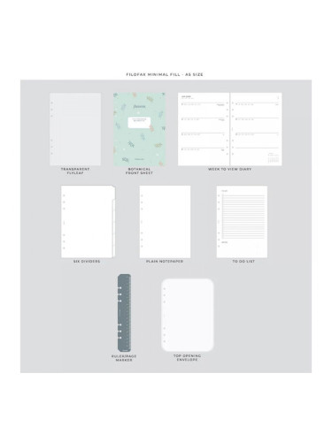 Filofax Органайзер Botanical, A5, син