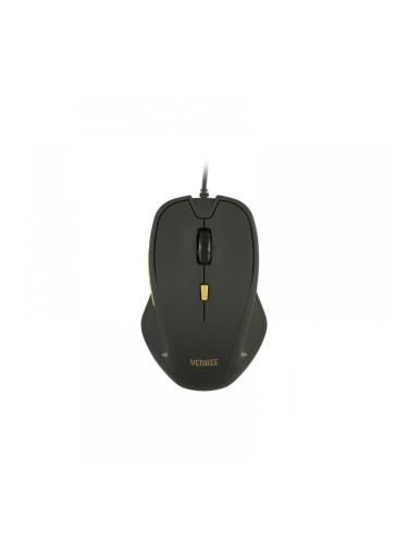 Yenkee Мишка 1010BK, оптична, USB, 2400 dpi, с кабел, черна