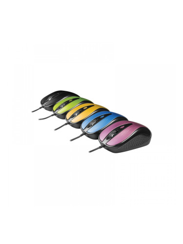 Yenkee Мишка 1025BE, оптична, USB, 2400 dpi, с кабел, синя