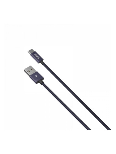 Yenkee Кабел 302 BE, USB-A Male към USB-C Male, 2 m, син