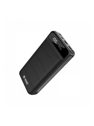 Yenkee Външна батерия 3010, 30000 mAh, 2 USB, LCD, черна