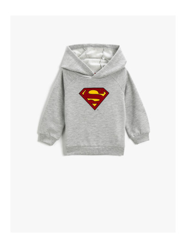 Koton Hoodie Superman Printed Sweatshirt Licensed Long Sleeved