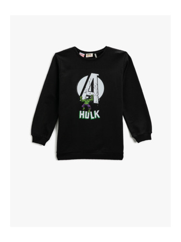 Koton Hulk Licensed Printed Sweatshirt Long Sleeve