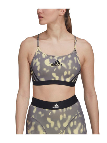 ADIDAS Aeroreact Light-Support Hyperglam Printed Bra Multi