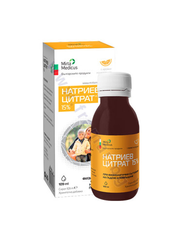 НАТРИЕВ ЦИТРАТ сироп 15% 109 мл МИРТА МЕДИКУС