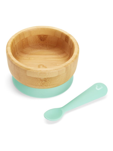 Munchkin Bambou Suction Bowl & Spoon сет за хранене за деца 6 m+ 1 бр.