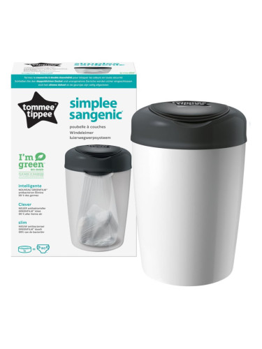 Tommee Tippee Simplee White кош за пелени + резервна касета 1 бр.