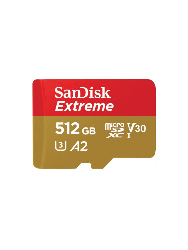Карта памет SANDISK Extreme microSDXC, 512GB, Class 10 U3, V30 130 MB/