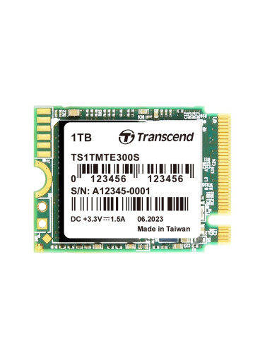 Твърд диск Transcend 1TB, M.2 2230, PCIe Gen3x4, NVMe, 3D TLC, DRAM-le
