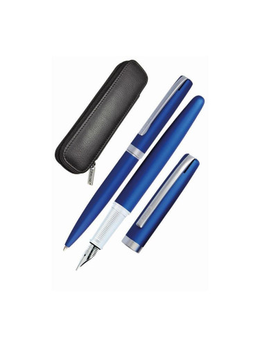Комплект писалка и химикалка Online - Eleganza Satin Blue