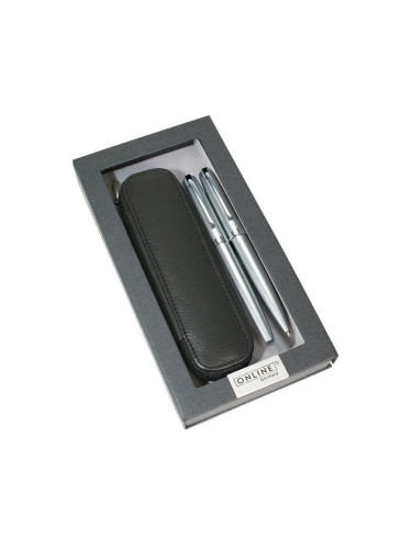 Комплект писалка и химикалка Online Elegance Silver