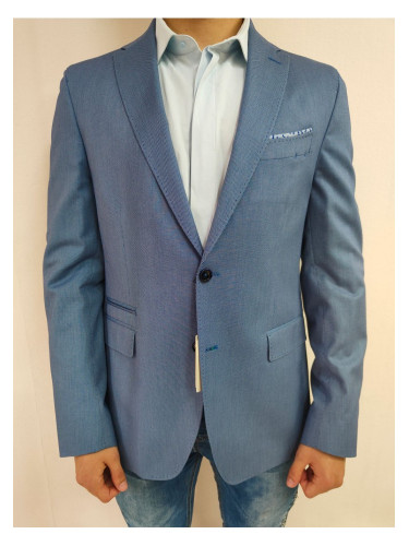 Мъжко сако с джобове в син цвят Van Gils