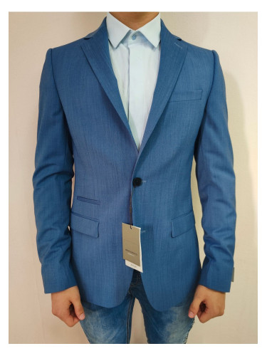 Елегантно мъжко сако в син цвят Benvenuto
