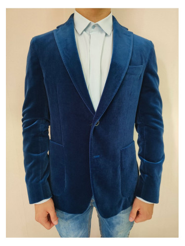 Елегантно мъжко сако Tailored FIt в син цвят Van Gils