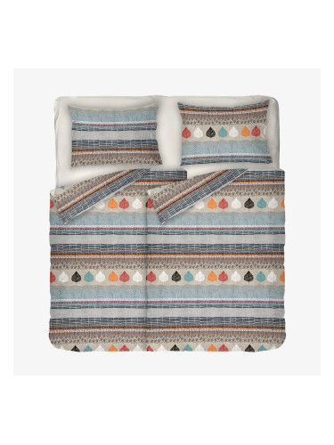 Качествено Спално Бельо КАЯ, 100% Памук Ранфорс, 5 части