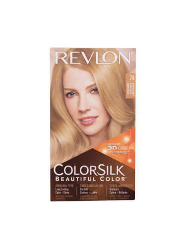 Revlon Colorsilk Beautiful Color Боя за коса за жени Нюанс 74 Medium Blonde Комплект