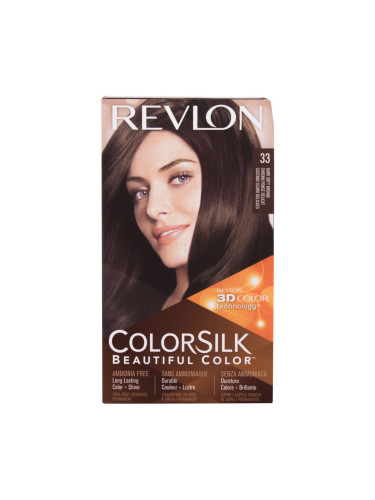 Revlon Colorsilk Beautiful Color Боя за коса за жени Нюанс 33 Dark Soft Brown Комплект