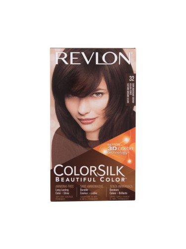 Revlon Colorsilk Beautiful Color Боя за коса за жени Нюанс 32 Dark Mahogany Brown Комплект