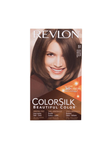 Revlon Colorsilk Beautiful Color Боя за коса за жени Нюанс 51 Light Brown Комплект