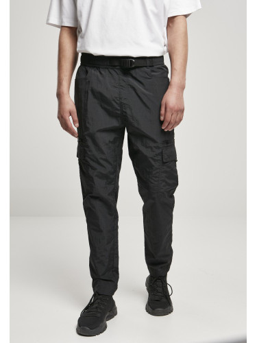 Мъжки летен карго панталон в черен цвят Urban Classics Adjustable Nylon Cargo Pants