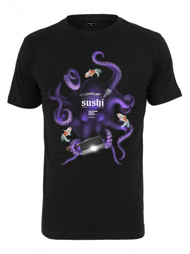 Мъжка тениска в черен цвят Mister Tee Octopus Sushi Tee black 