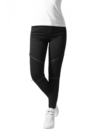 Дамски панталон в черен цвят Urban Classics Ladies Stretch Biker Pants black 
