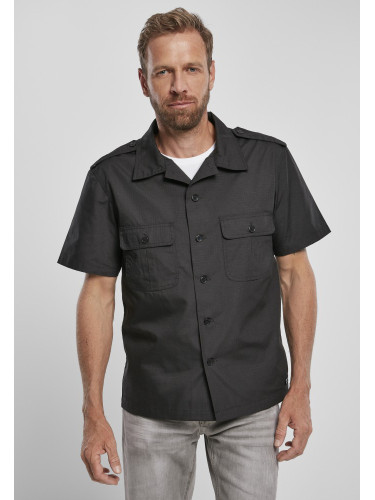 Мъжка риза с къс ръкав в черно Brandit