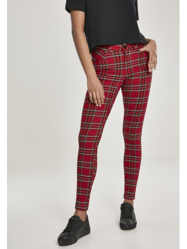 Дамски кариран панталон Urban Classics Ladies Skinny Tartan Pants 