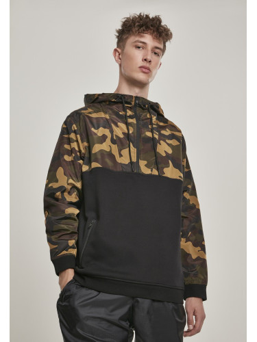 Мъжки суичър в черно Urban Classics Military?Half Zip?Hoody 