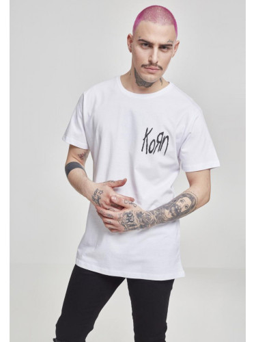 Мъжка тениска Merchcode Korn Suffering в бял цвят