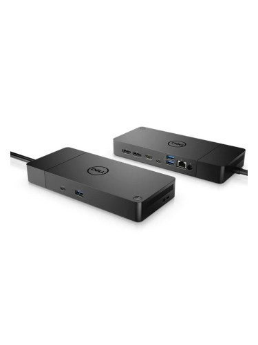 Докинг станция Dell Performance Dock WD19DCS, от USB C към 2x USB C, 3x USB A, 2x DisplayPort, 1x HDMI, 1x RJ-45, за лаптопи Dell, черна