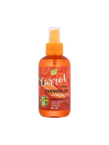 Vivaco Bio Carrot Tanning Oil SPF15 Слънцезащитна козметика за тяло 150 ml