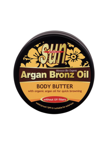 Vivaco Sun Argan Bronz Oil Body Butter Слънцезащитна козметика за тяло 200 ml