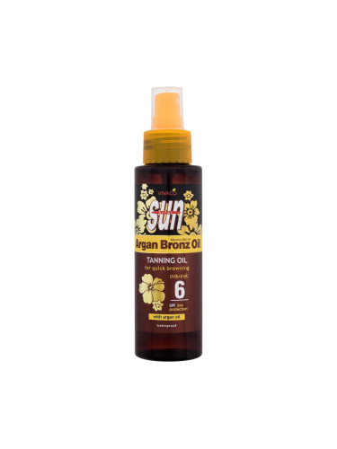 Vivaco Sun Argan Bronz Oil Tanning Oil SPF6 Слънцезащитна козметика за тяло 100 ml