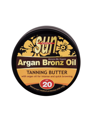 Vivaco Sun Argan Bronz Oil Tanning Butter SPF20 Слънцезащитна козметика за тяло 200 ml