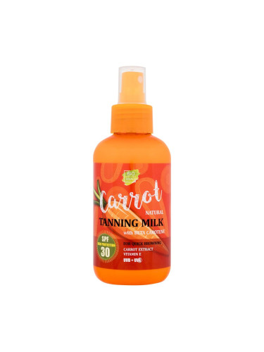 Vivaco Bio Carrot Tanning Milk SPF30 Слънцезащитна козметика за тяло 150 ml