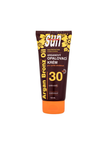 Vivaco Sun Argan Bronz Oil Tanning Cream SPF30 Слънцезащитна козметика за тяло 100 ml