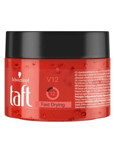 TAFT V12 FAST DRYING Гел за коса - бързосъхнещ 250 мл