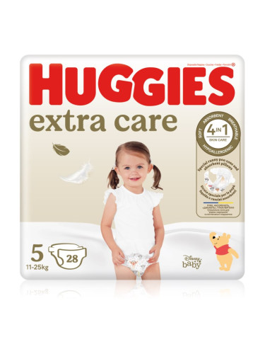Huggies Extra Care Size 5 еднократни пелени 11-25 kg 28 бр.