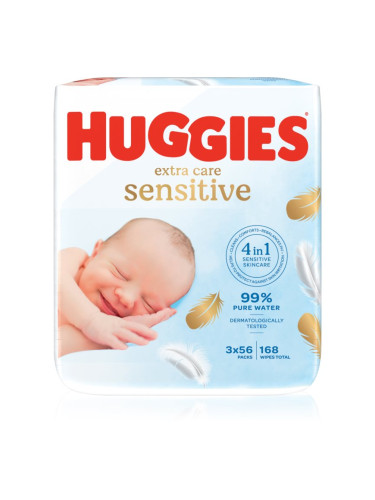 Huggies Extra Care Triplo мокри кърпички за деца 3x56 бр.