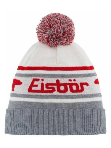 Eisbär Chani OS Pompon Beanie Grey/White/Red UNI Шапка за ски