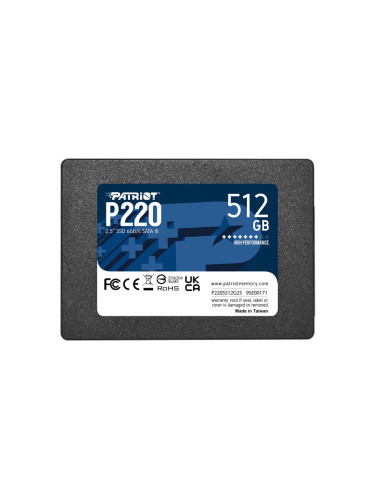 Твърд диск Patriot P220 512GB SATA3 2.5
