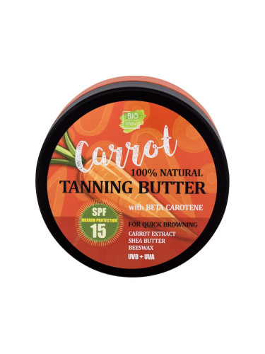 Vivaco Bio Carrot Tanning Butter SPF15 Слънцезащитна козметика за тяло 150 ml
